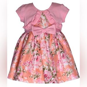 🩷🧡🤍 Bonnie Baby 🧡 Super darling Floral Sleeveless Baby Dress ~ 18 months 🆕